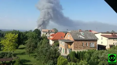 Trzebinia. Pożar składowiska starych opon