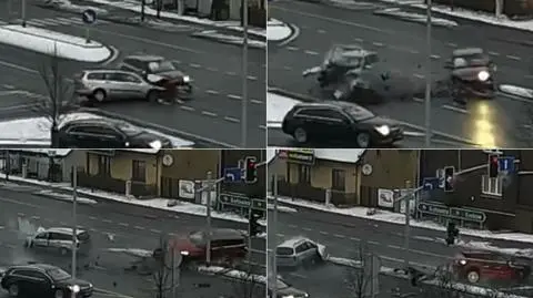 Groźnie wyglądający wypadek w Jaworznie