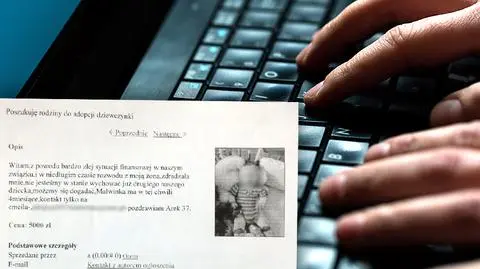 Dziecko na sprzedaż w internecie. Zatrzymany ogłoszeniodawca