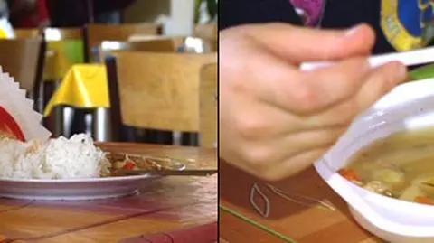 Segregacja w szkolnej stołówce. Biedniejsi jedzą z "plastików" 