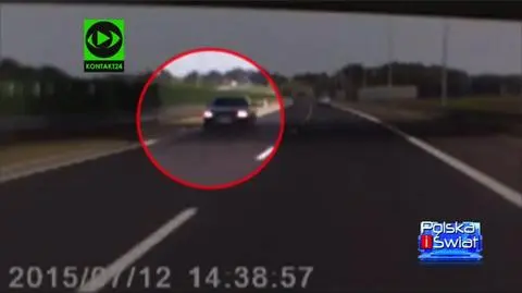 Jechał pod prąd na autostradzie