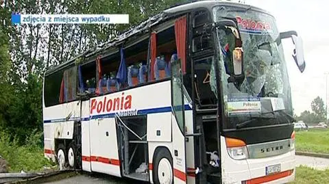 Kierowca opisuje miejsce wypadku autokaru