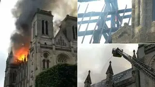Spłonął dach bazyliki w Nantes 