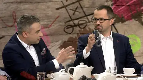 Polityk SLD przyniósł do studia kajdanki