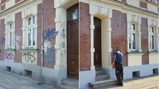 Akcja czyszczenia Katowic z graffiti