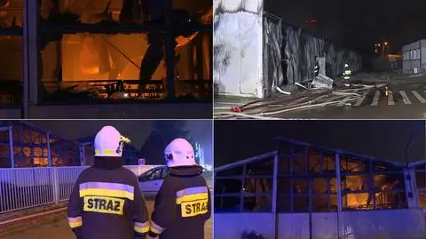 The entire factory building was engulfed by flames by the time local fire crews arrived