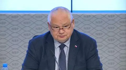 Adam Glapiński na konferencji prasowej po posiedzeniu Rady Polityki Pieniężnej 