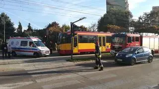 Zderzenie tramwajów, siedem osób poszkodowanych