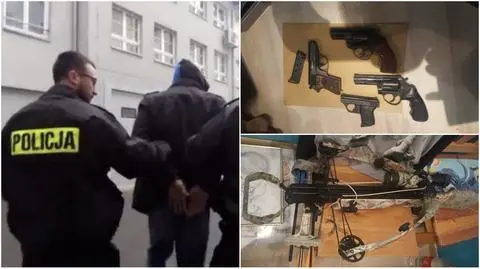 Gdańsk:zatrzymany za nielegalne posiadanie broni i narkotyków