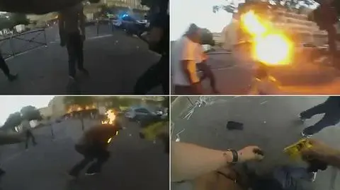 Francja. Policja użyła gazu i paralizatora, podejrzany zapalił się