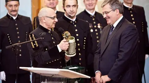Prezydent u górników
