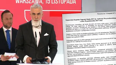 Stanowisko Kapituły Nagrody Radia Zet im. Andrzeja Woyciechowskiego