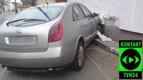 18-latka wbiła auto w blok