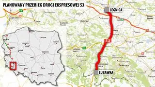 Planowany wcześniej odcinek drogi S3 wypadł z projektu