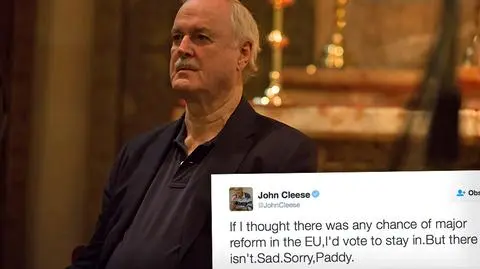 Cleese stwierdził, że nie ma szans na reformy w Unii Europejskiej, więc jest za Brexitem