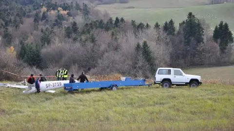 Szybowiec rozbił się podczas startu. Pilot nie żyje