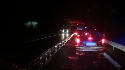 An ambulance with a patient got stuck in traffic because of metal barriers that were there because of road works