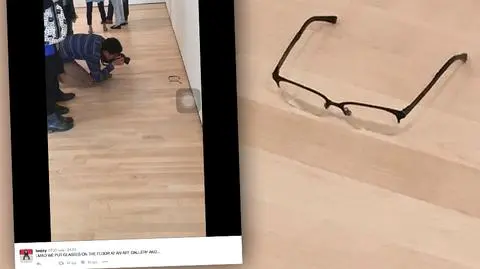 Okulary dziełem sztuki. Żart w muzeum w San Francisco