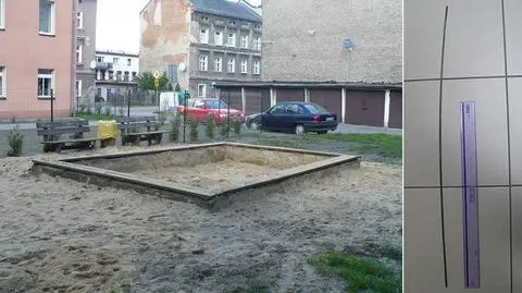 Opolszczyzna: metalowe pręty wbite w piaskownicy