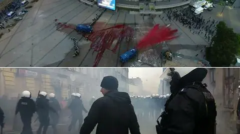 "Fakty TVN". Starcia pseudokibiców z policją w Łodzi i Katowicach
