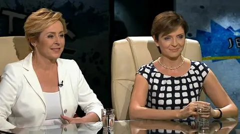 Jadwiga Wiśniewska i Joanna Mucha w programie "Tak jest" 