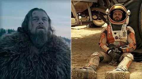 Leonardo DiCaprio w filmie "Zjawa" i Matt Damon w "Marsjaninie"