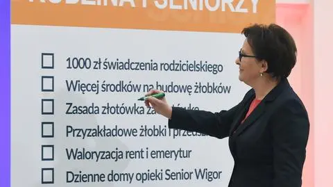 Premier Ewa Kopacz na sesji Obywatelskiego Parlamentu Seniorów
