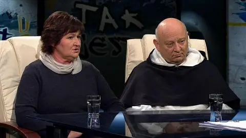  prof. Magdalena Środa i o. Stanisław Tasiemski w Tak Jest