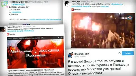Płonąca budka pod ambasadą Rosji hitem na Ukrainie. Pomylili marsze