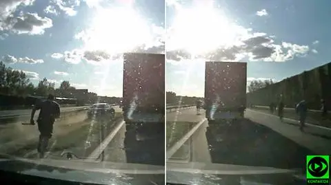 Kije, siekierki i zamaskowani mężczyźni. Bójka na A4