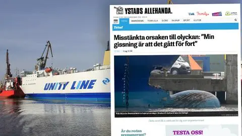 Wypadek polskiego promu w Szwecji 