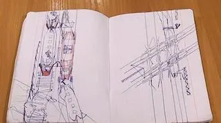 14-latek rozrysowywał sobie plany tramwajowych skrzyzowań