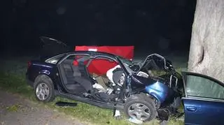 Aktualnie czytasz: Audi na drzewie. Zginął 18-letni kierowca, pasażer ranny