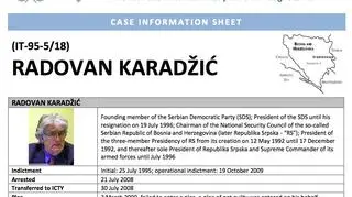 20 lat poszukiwań i procesu Karadżicia można prześledzić na stronach Międzynarodowego Trybunału Karnego dla b