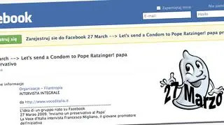 "27 marca - wyślijmy papieżowi kondomy" (fecebook)