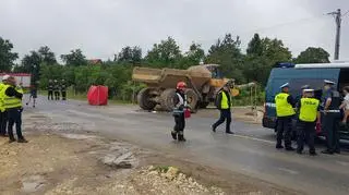 38-letni kierowca wozidła technologicznego był trzeźwy