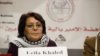 65-letnia Leila Khaled w 2009 roku podczas konferencji w Wiedniu