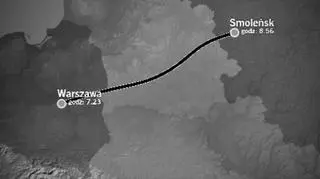 7.23. - wylot samolotu. 8.56 - katastrofa samolotu