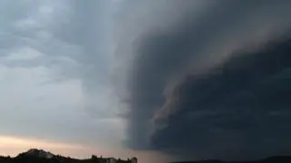 A tak wyglądały chmury nad Olsztynem koło Częstochowy / zdj. Paweł