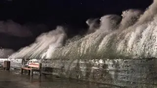 A wall of water in Gdynia