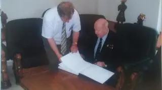 Adam Bisek z Aleksiejem Leonowem