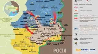 Aktualna mapa działań wojennych na Ukrainie