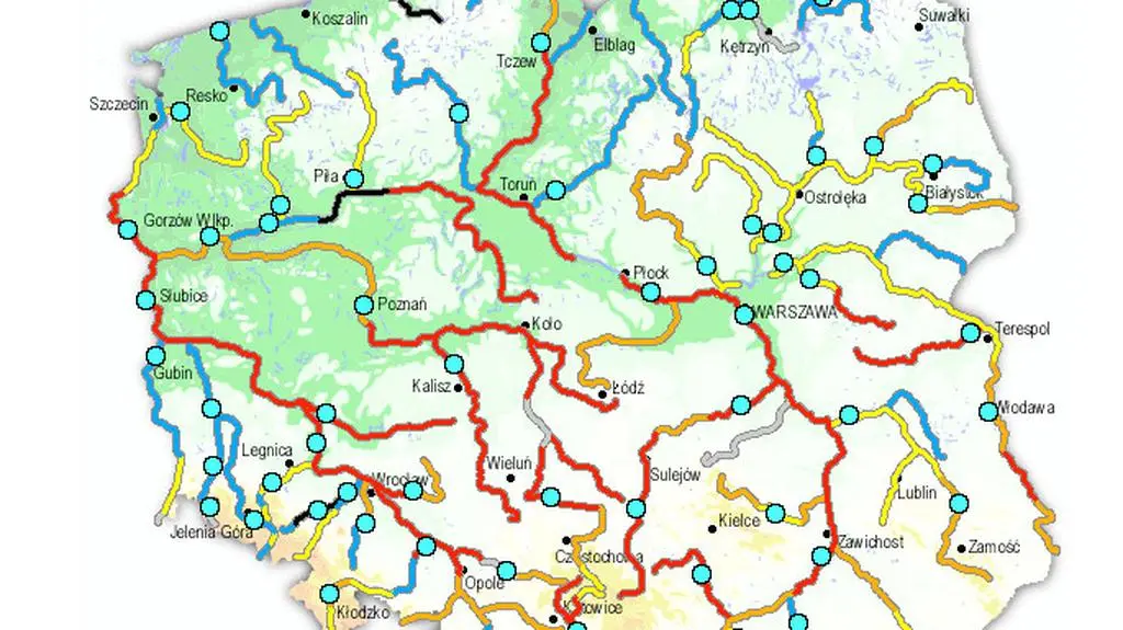Aktualny stan wód w rzekach (IMiGW)