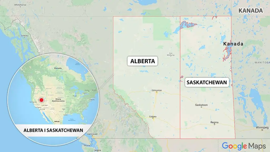 Alberta i Saskatchewan w Kanadzie