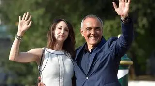 Alberto Barbera - dyrektor weneckiej imprezy i włoska aktorka Anita Caprioli, członkini jury 