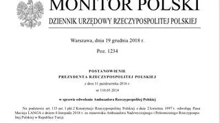 Ambasador RP w Turcji odwołany 