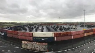 Amerykanie w swoim forcie w belgijskim porcie