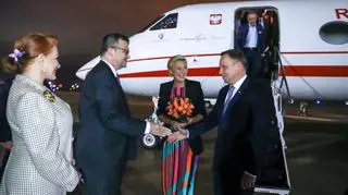 Andrzej Duda z małżonką już w Waszyngtonie