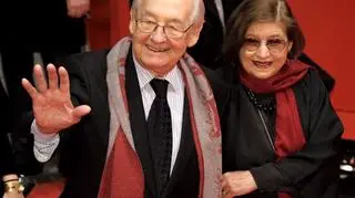 Andrzej Wajda z żoną Krystyną Zachwatowicz/EPA/PAP