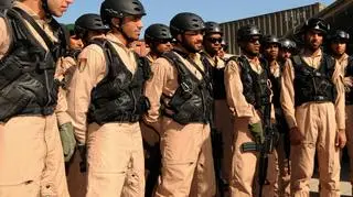 Arabscy komandosi po zakończeniu kursu odbijania okrętów w USA (U.S.Army)